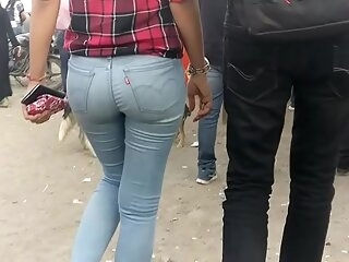 Sexy Indian give irritant girl walking in public