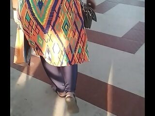 Big Indian aunty aggravation walking