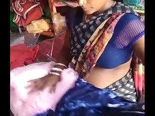 desi sexy malignant aunty on touching saree disloyal to